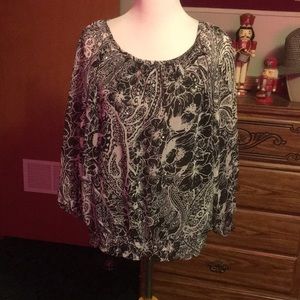 Dressy blouse with sequins long sleeves
